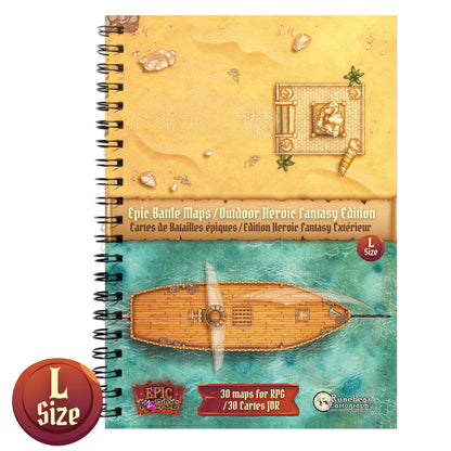 Livre Plateau de Jeu : Heroic Fantasy Edition (297x218 mm) Taille L - A4- Couverture Rigide