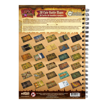 Livre Plateau de Jeu : Heroic Fantasy Edition (297x218 mm) Taille L - A4- Couverture Rigide
