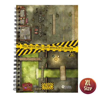 Livre Plateau de Jeu : Livre Plateau de Jeu : Post Apocalyptique - (305x420 mm) Taille XL - A3 - Couverture Rigide