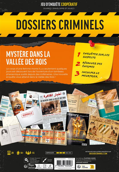 Dossiers Criminels : Mystère ds la Vallée des Rois