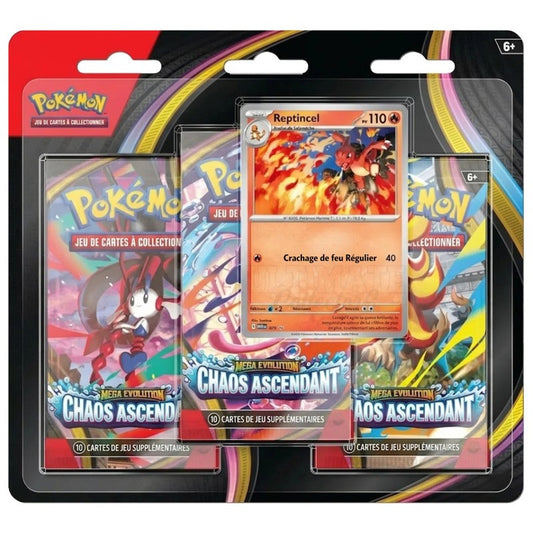 Pokémon ME04 Chaos Ascendant : pack 3 boosters