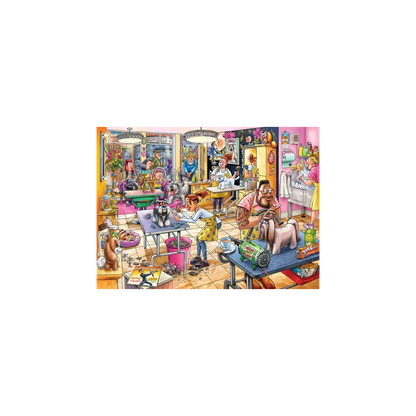 Puzzle Wasgij Retro Mystery 23  - 1000 pcs - Salon de toilettage !