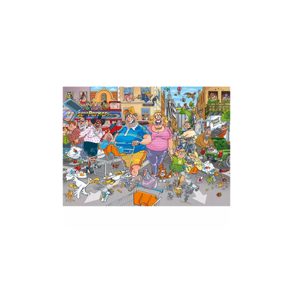 Puzzle Wasgij Original 46 - 1000 Pcs - Frénésie D’achat Dans L’allée Centrale !